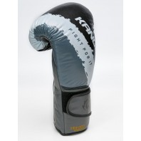Перчатки боксерские Kango BAK-022 Black/Grey/White Буйволиная кожа