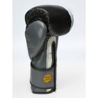 Перчатки боксерские Kango BAK-022 Black/Grey/White Буйволиная кожа