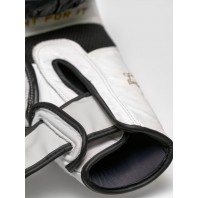 Перчатки боксерские Kango BVK-081 Black/White Буйволиная кожа