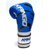 Перчатки боксерские Kango BVK-083 Blue/White Буйволиная кожа