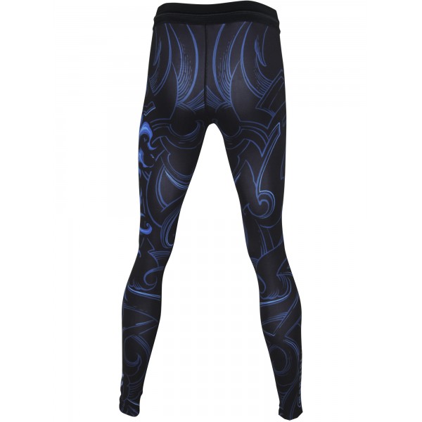 Компрессионные штаны Athletic pro. Leo Blue MSP-126