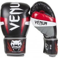 Перчатки боксерские Venum Elite Black/Red/Grey