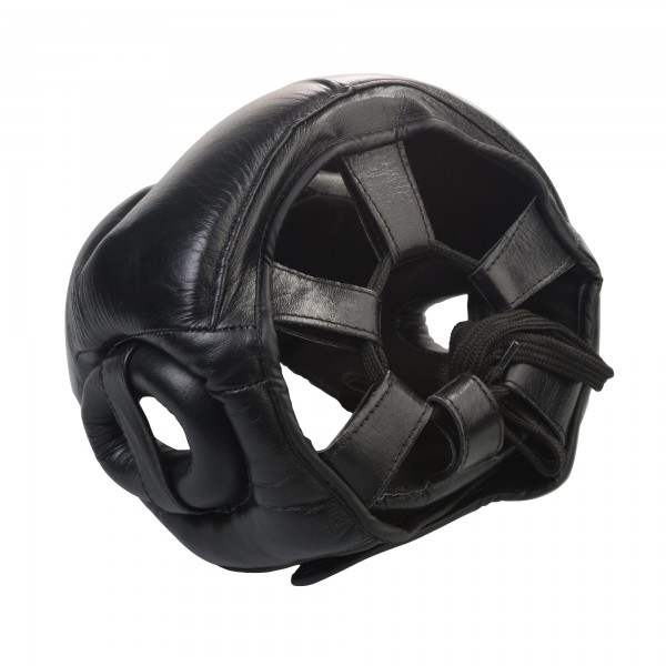 Шлем боксерский Excalibur 721 Black Буйволиная кожа
